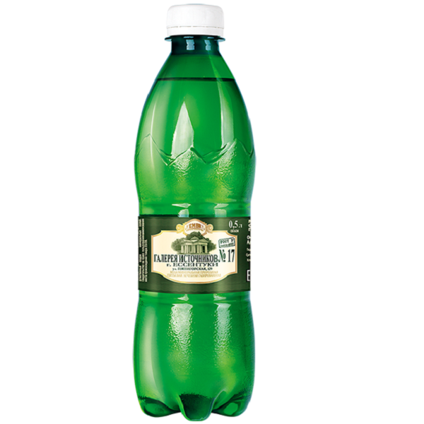 Минеральная вода лечебная газированная Ессентуки №17, 500 мл