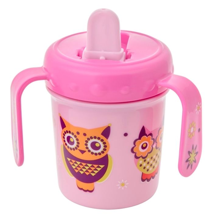 Поильник с ручками совы Мир Детства, 210 мл