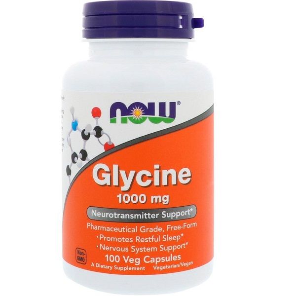 Now Foods, Глицин, 1000 мг, 100 капсул в растительной оболочке