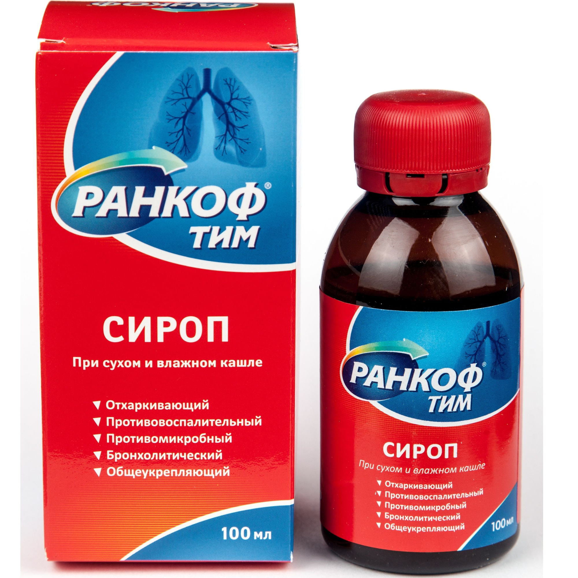 Сироп при сухом и влажном кашле Ранкоф Тим, 100 мл